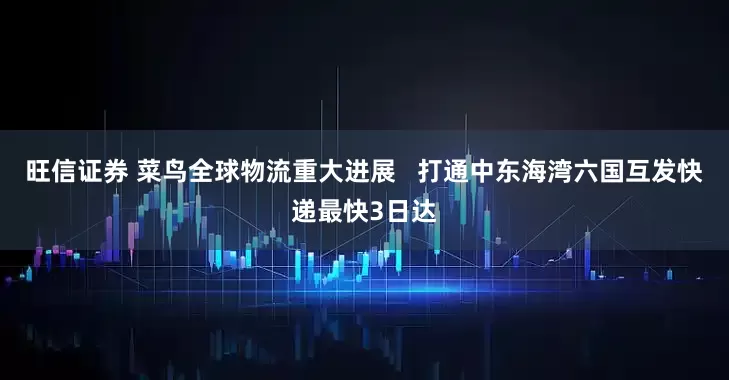 旺信证券 菜鸟全球物流重大进展   打通中东海湾六国互发快递最快3日达