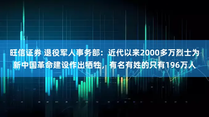 旺信证券 退役军人事务部：近代以来2000多万烈士为新中国革命建设作出牺牲，有名有姓的只有196万人